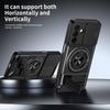 For Samsung Galaxy A26 5G Magnetic Case Ring Holder Foldable Kickstand TPU PC Phone Cover with Camera Lens Slider