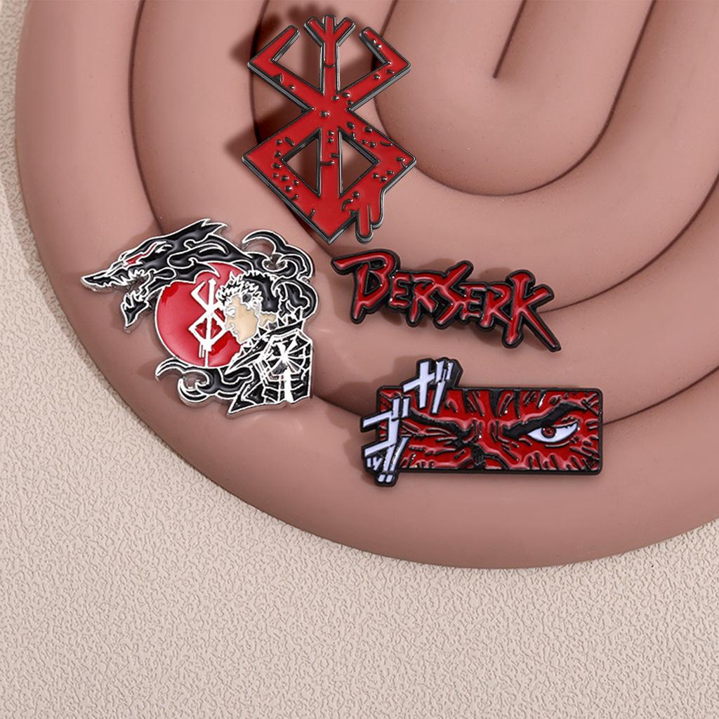 Berserk Beherit Anime Game Red Cartoon Brooch Lapel Pin Backpack Hat Clothing Accessories Badge Jewelry Gift For Friends