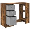 Desk Smoked Oak 100 x 40 x 75 cm Wood Based Material