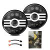 2 Pack Round LED Headlights, 7 Inch Car Headlamps With White High Low Beam, Amber Turn Signal, DRL, for Trucks,