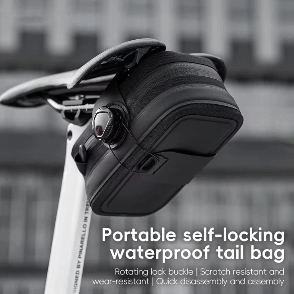 Waterproof Mountain Bike Saddle Bag 360° Rotating Buckle Road Bicycle Bag  Mountain Biking