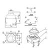 Stlxy 20pcs Middle 2pin 6x6x4.3/5/6/7/8/9/10 mm Switch Tactile Push Button Switches 6x6x4.3mm 6x6x5mm 6x6x6mm 6x6x7mm