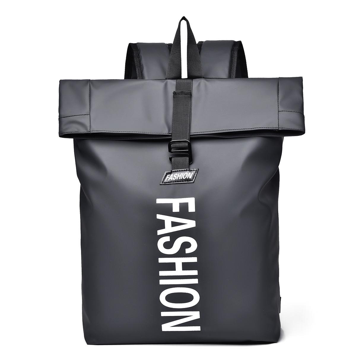 

Повседневный рюкзак Большой вместимости простой рюкзак с алфавитом Многофункциональный школьный рюкзак для ученика средней школы серый