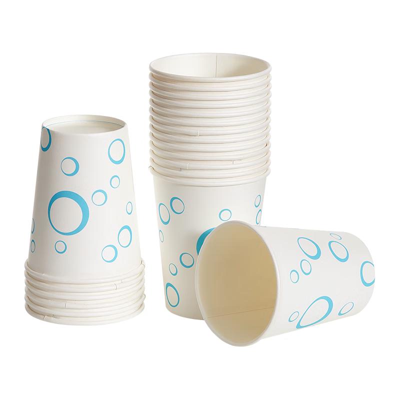Qixin LC-306 250ml Thickened White Paper Cups, 100-Pack