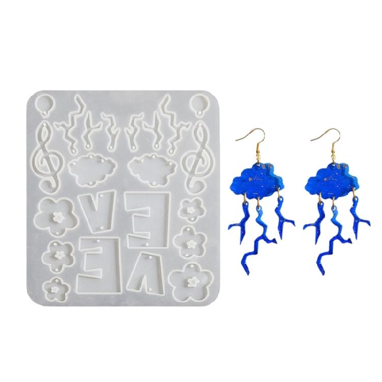 

Silicone Mould for Crafting Heart Flower Style Earrings and Pendants Portable for Personalize Heart Flower Daily Use 1