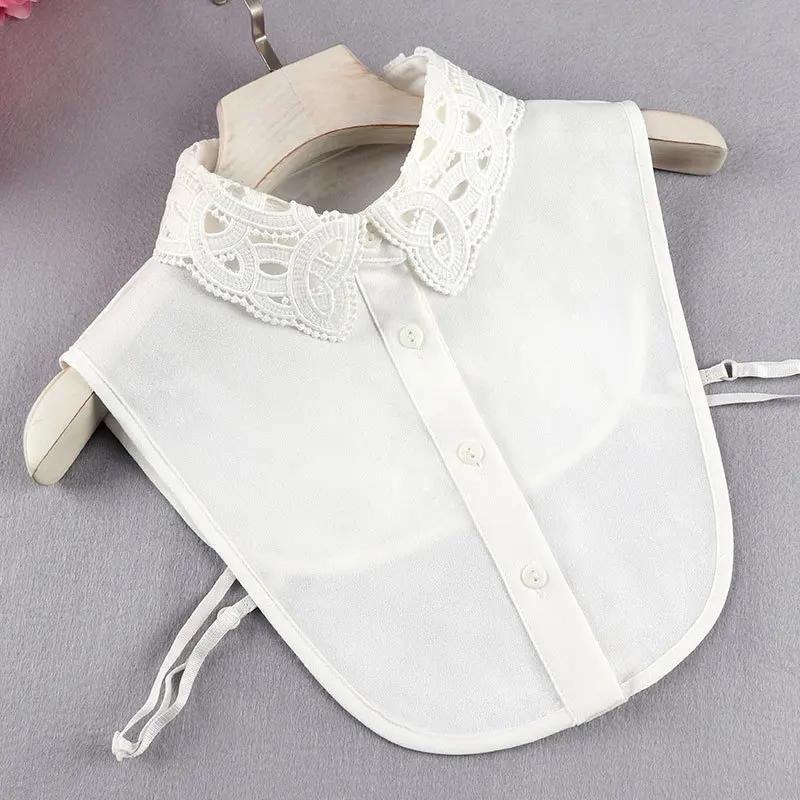 

Модная женская черная рубашка с ложным воротником, женская рубашка с лацканами, блузка со съемным воротником, свитер, топ, украшение