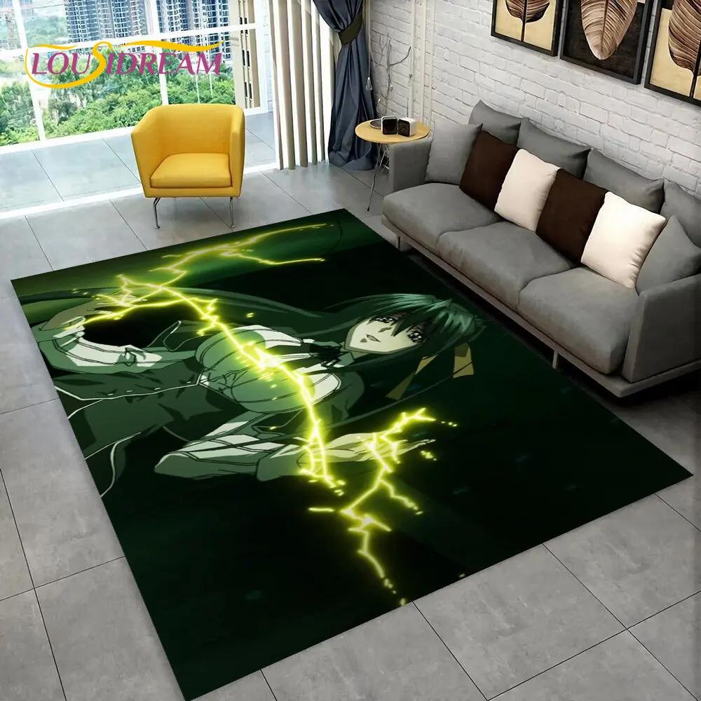 Alfombra Sexy Anime High School D×D, Alfombra para el Hogar Sala de Estar Dormitorio Sofá Felpudo Decoración, Alfombra de Juego Antideslizante 3D para Niños