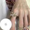 Silver Alloy Floral Rings Portable Comfortable Fit Sturdy Metal for Daily Outfit Accessories
