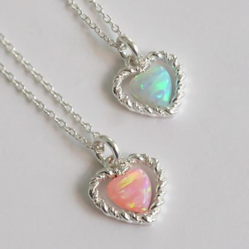 Women's Accessories Daily Heart Opal Necklace