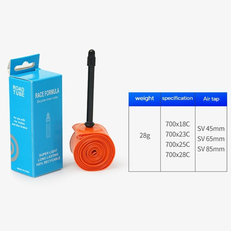 Camere d'aria per biciclette da strada leggere, resistenti alle forature, ricambio per biciclette, camera d'aria interna per pneumatici, durevole
