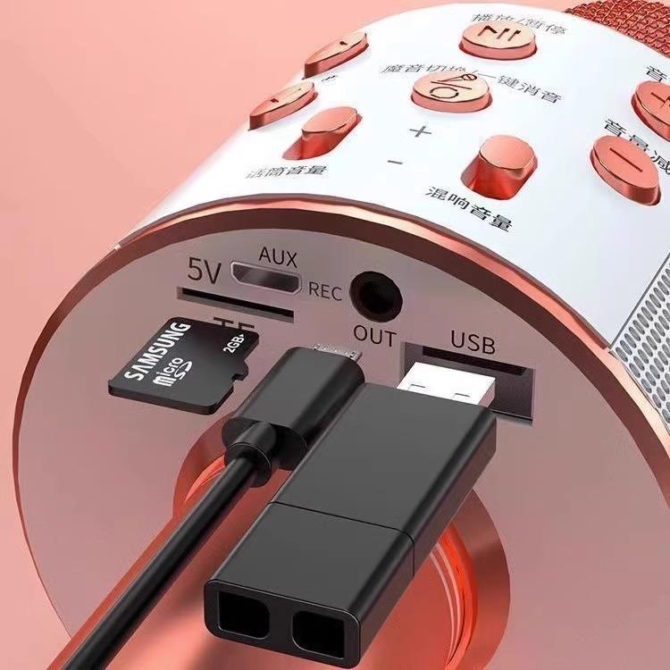 "WS-858 Wireless Bluetooth Karaoke Microphone for Kids – Integrated Audio & Singing"