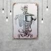 skeleton Vintage Tin Sign Home Decor Wall Decor Art Wall Mural Room Decoration Decor Retro Metal Sign Plate Bar Posters