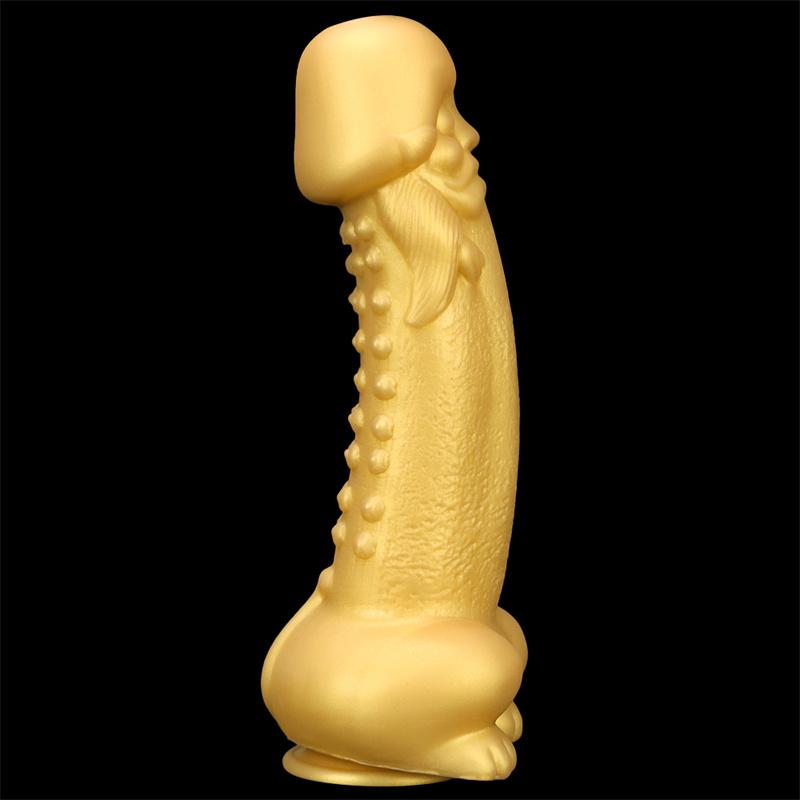 Stor skallet overdimensjonert gull silikon analplugg myk formet anus anal ekspansjon overdimensjonert tykk dildo masturbator