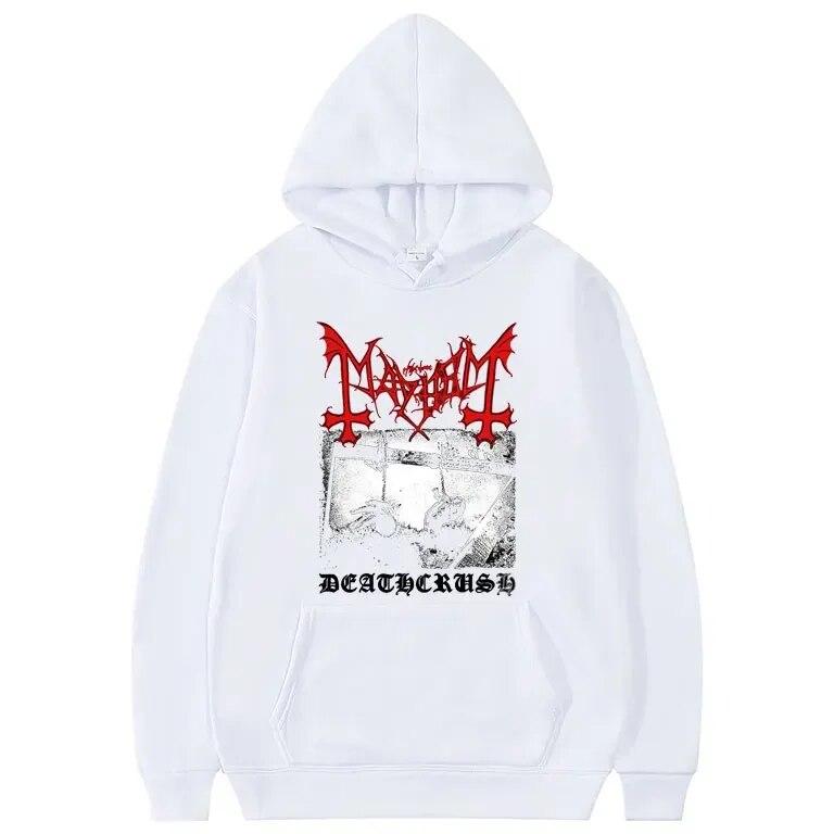 Deathcrush Rapper Mayhem sweats à capuche unisexe mode vêtements garçon survêtement femmes sweat à capuche enfants Hip Hop sweat à capuche Shoto manteau noir