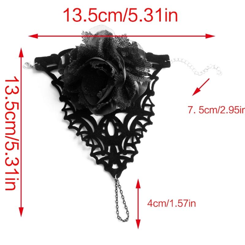 Vampire Wristband Hand Chain Victorian Accessories for Halloween Vampire Cosplay