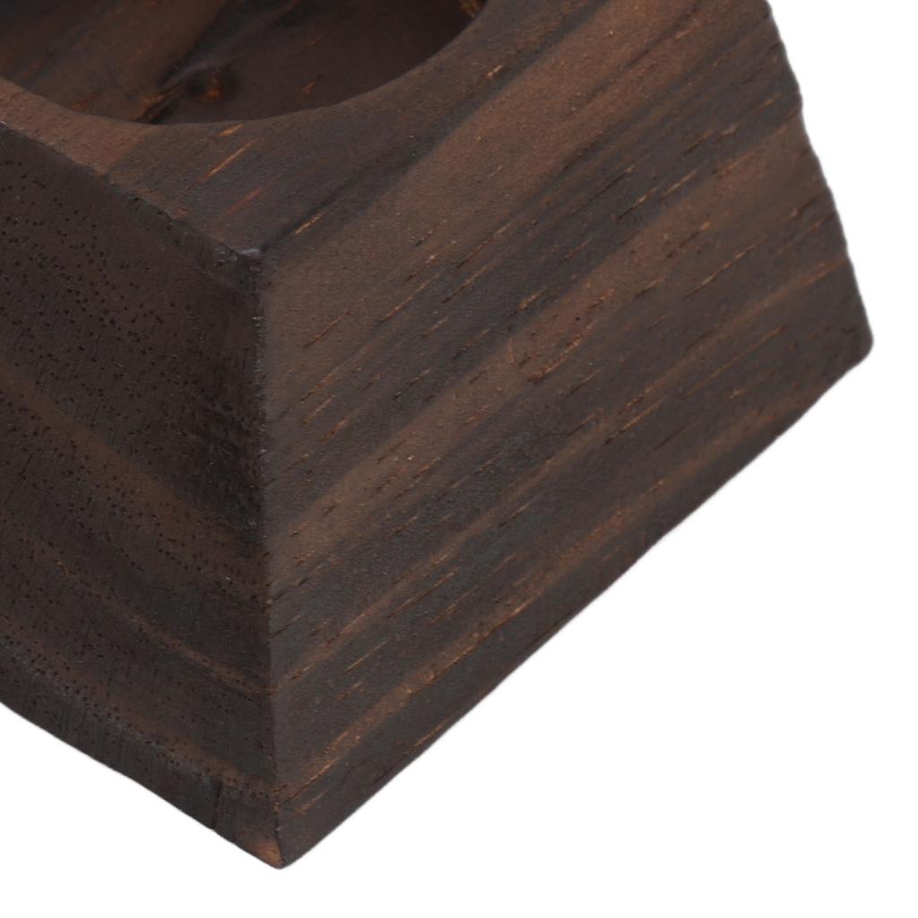 Candle Holder Trapezoid Wood Retro Table Decoration Ornament for Christmas Day Wedding