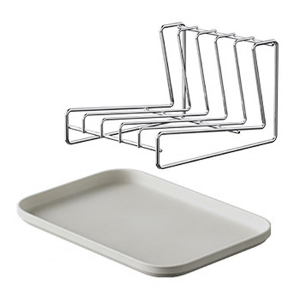 

Stainless Steel Dish Draining Rack No Assembly Kitchen Sink And Countertop Organizer with Cutting Board Holder for Home