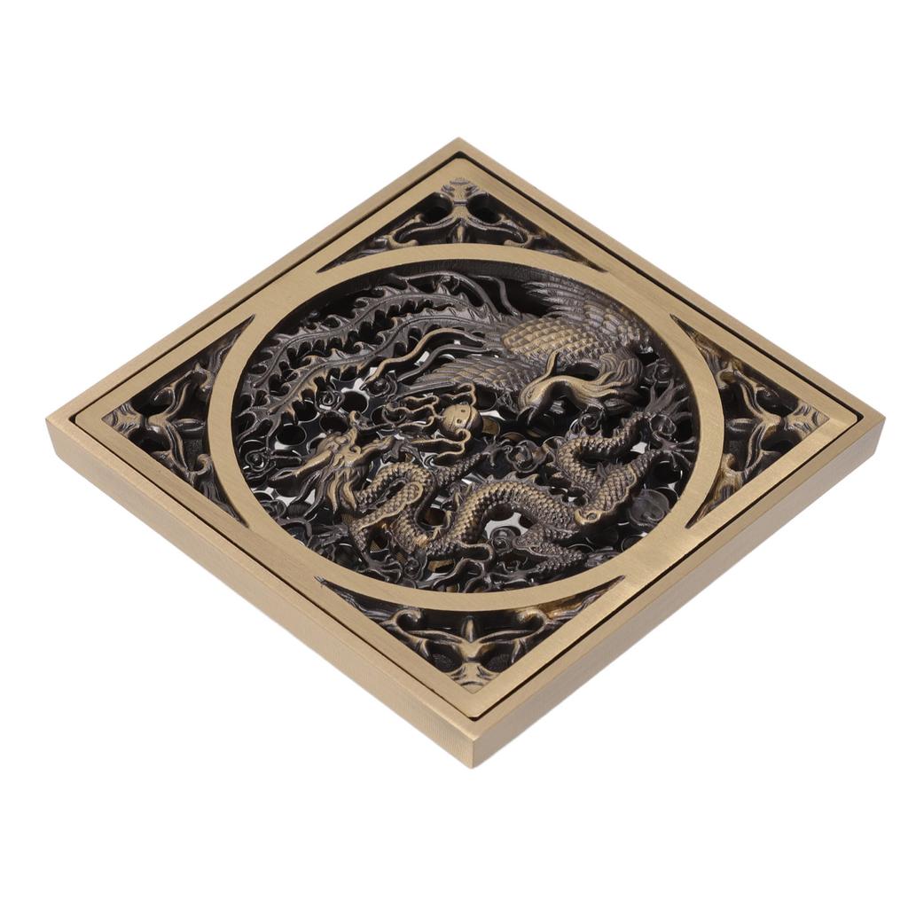 Antique Deodorant Floor Drain European Style Square Shower Floor Drain for Kitchens Bathrooms Garages Basements
