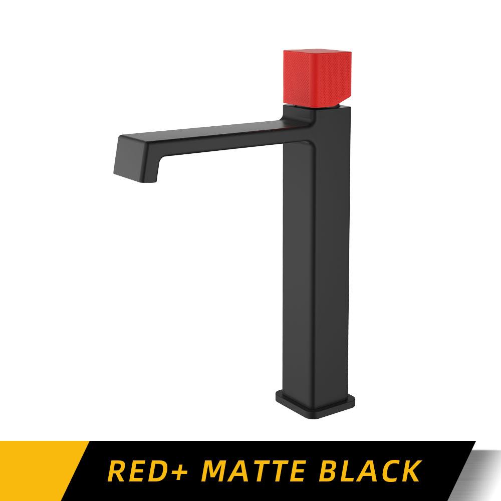 Gunmetal Bathroom Faucet Hot And Cold Sink Tap Basin Faucet Deck Mounted Wash Bath System