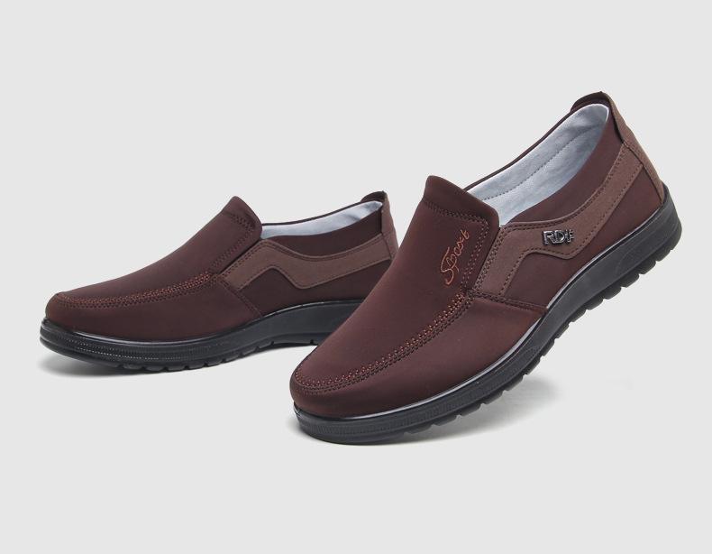 Men's Old Beijing Cloth Shoes: Breathable, Comfortable, Soft-Soled, Lightweight, Ideal for Spring/Autumn, Large Sizes for Middle-Aged & Elderly.