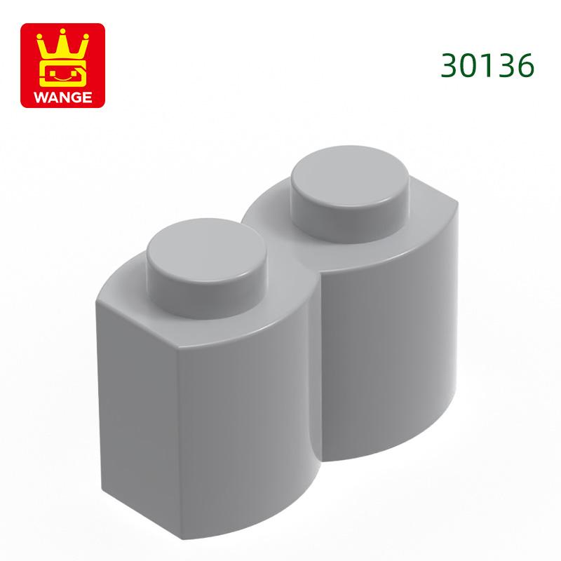 80Pcs/lot 30136 S Shape 2 Holes Construction Bricks MOC Wall Accessories Works With Featuring Blocks Kids Playthings Gift Idea Box