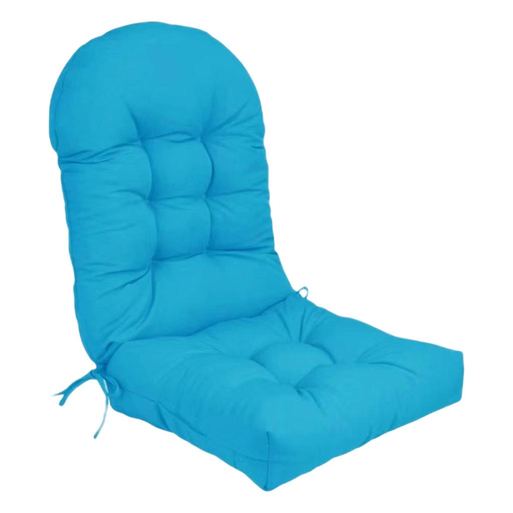 Soft Brushed Fabric Lounge Chair Cushion 110x50cm Thick Padded Seat and Backrest Cushion with Ties for Outdoor and Indoor Use
