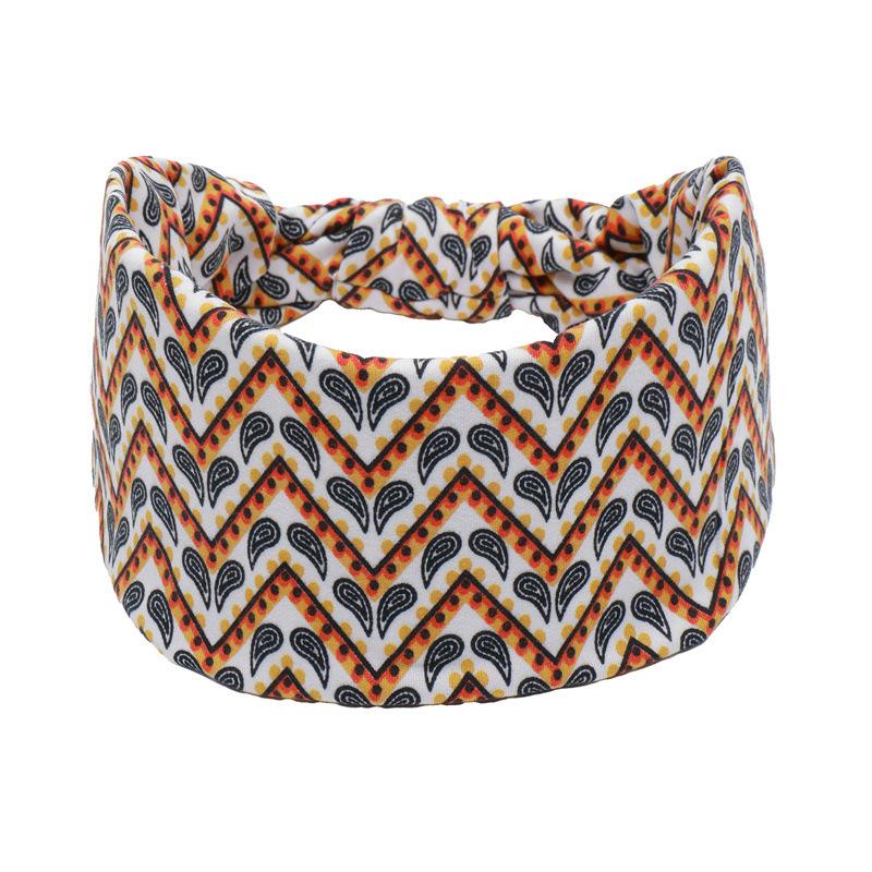 Bohemian Cashew Yoga Übung Stirnband Anti Schweiß und Feuchtigkeit Absorbieren Elastische Baumwolle Stirnband Knoten Stirnband