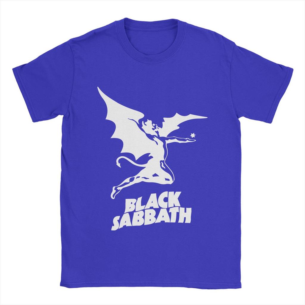 Men's Blacks Sabbaths T Shirts Pure Cotton Tops Funny Short Sleeve O Neck Tee Shirt Summer T-Shirt