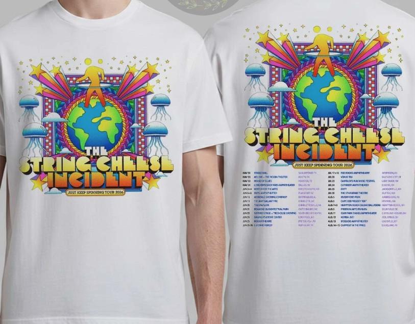 The String Cheese Incident Just Keep Spinning Tour 2026 TShirt XXXXL