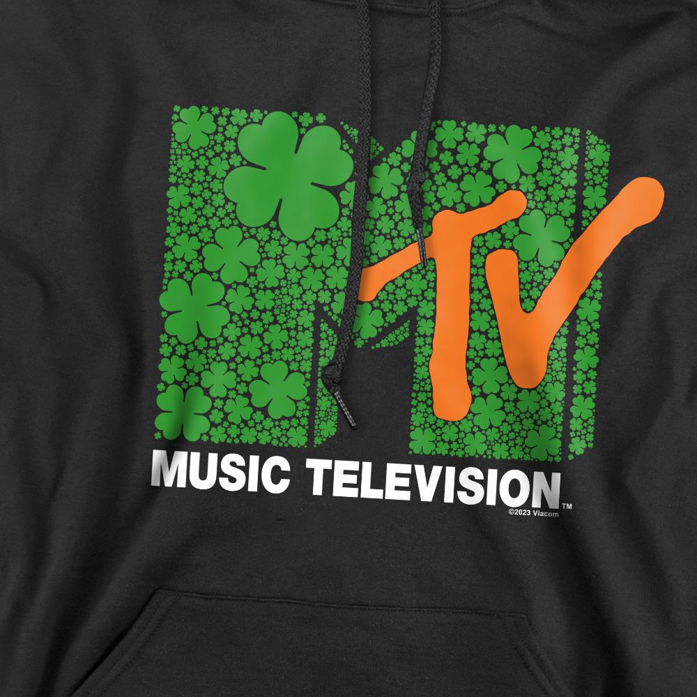 MTV Mens Shamrock Logo St Patricks Day Hoodie
