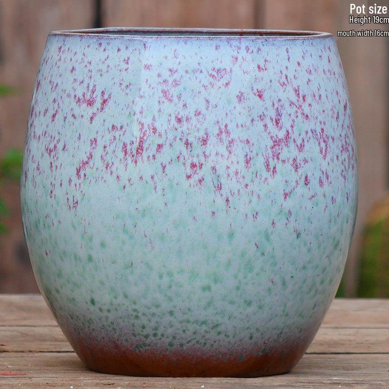 Handmade Retro Ceramic Succulent Planter with Large Caliber