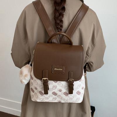 New Fashionable Versatile Casual Trendy Handheld Single Shoulder Slant Cross Bag Light Luxury Retro Niche Commuter Backpack