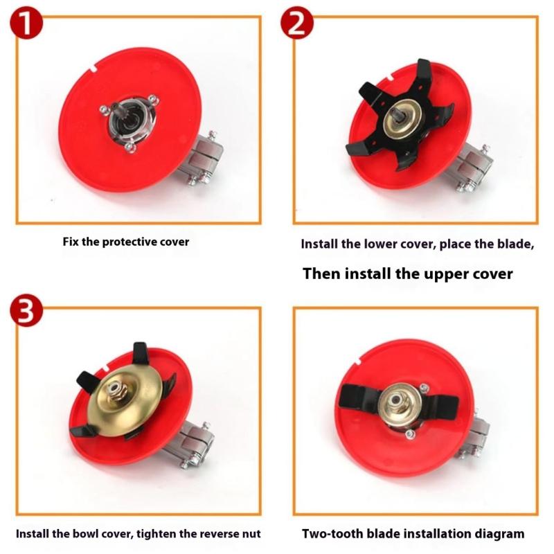 Cutting Disc With Hardened Alloy Blades Quick Setups Weeder Trimmer For Lawns Orchards Farmlands Farms Vineyards 1 Pair