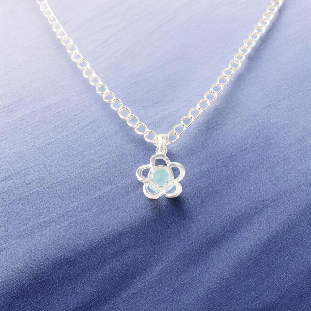 Sky Blue Topaz Gemstone 925Sterling Silver Jewelry Pendant For Mother's Day Gift CP-27-12