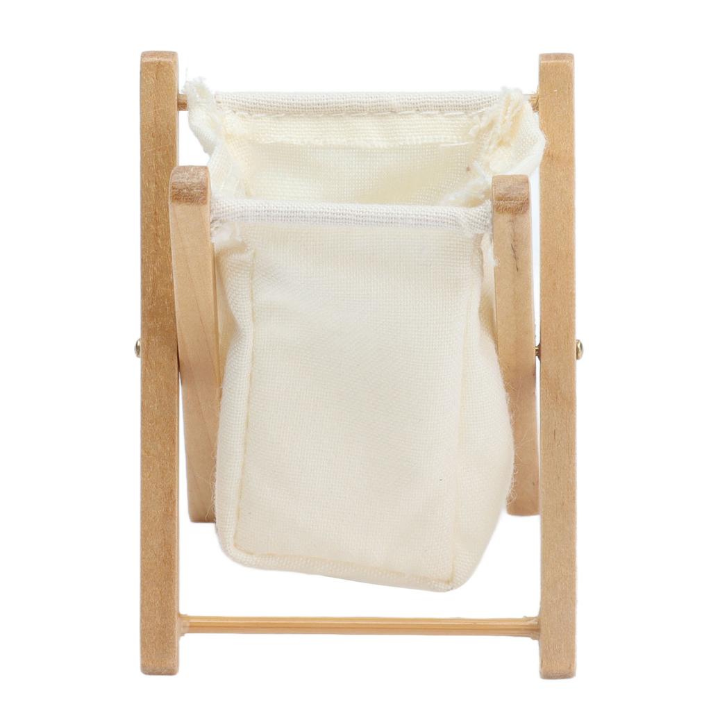 1:12 Doll House  ature Laundry Basket Folding Clothes Basket Doll House Accessory