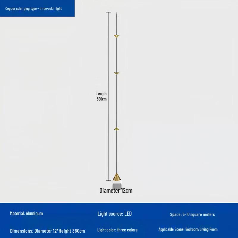 NuFeng Hourglass Design Rechargeable Copper Floor Lamp