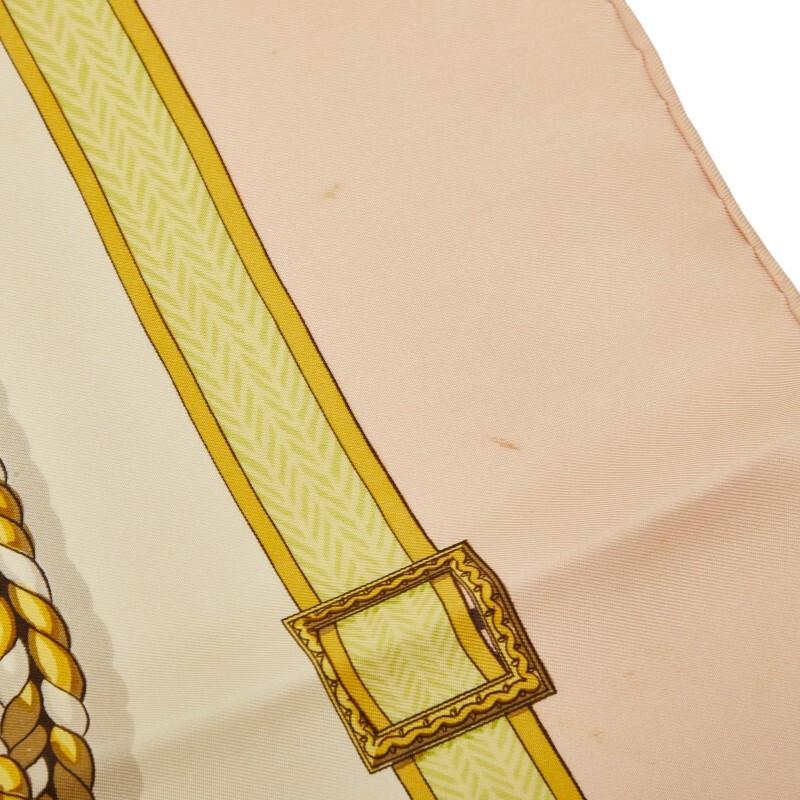 [USED]Hermes Carre 90 Frontaux et Cocardes Rosette Large Pink Multicolor HERMES Scarf, Size, Silk, Women's, [Pre-owned]