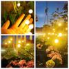 Solar Firefly Warm Light 6-head Ground Lamp 4 Packs Fireflies Ground Lights Firefly Solar Lights