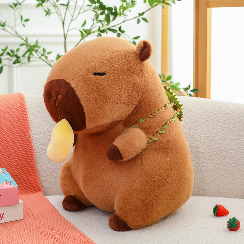 Can Pull Capybara Plush Doll Fruit Backpack Stuffed Capybara Doll Birthday Gifts