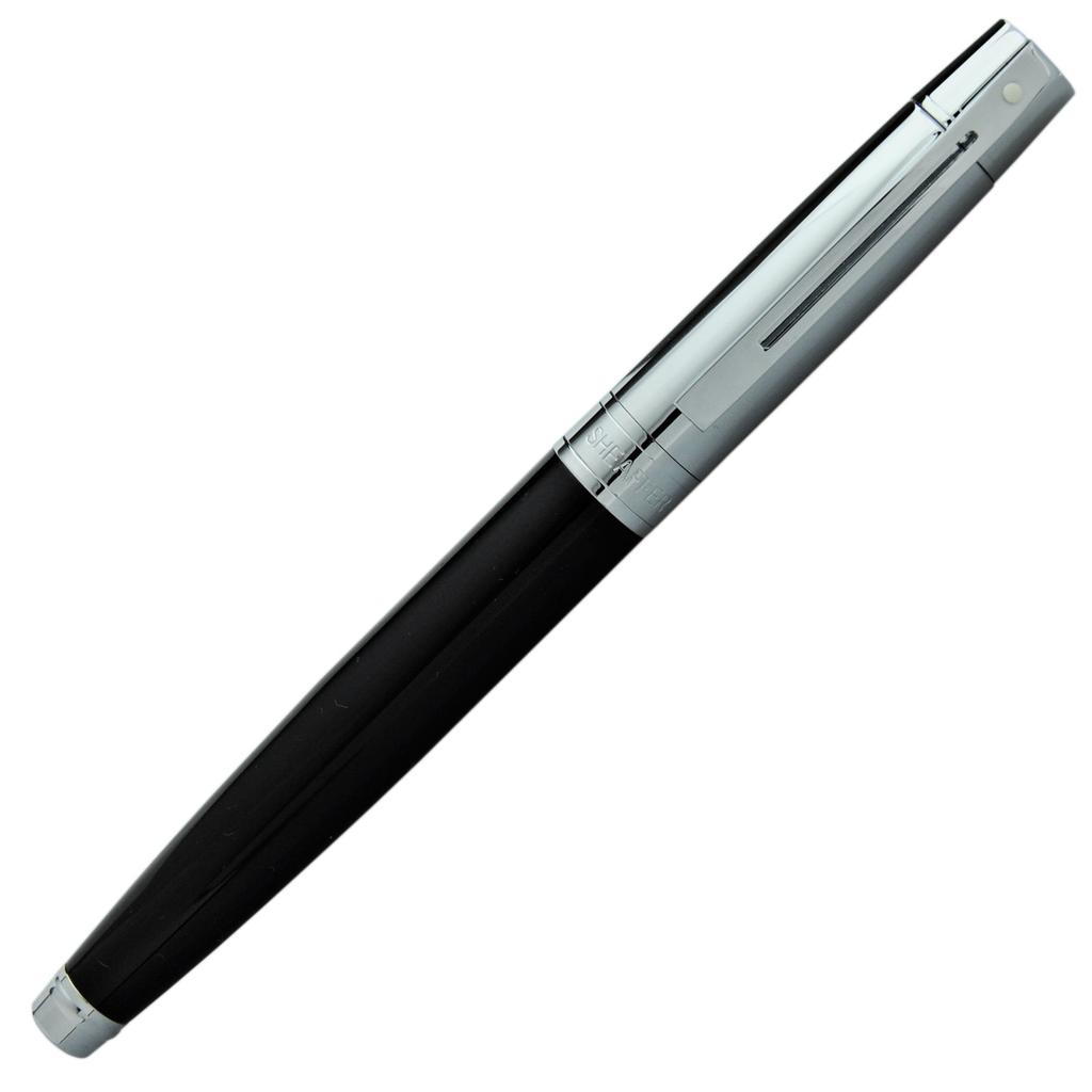 Sheaffer 300 Black Chrome Fountain Fine Officially Imported & Pen, Nib, SGC9314PN-F,