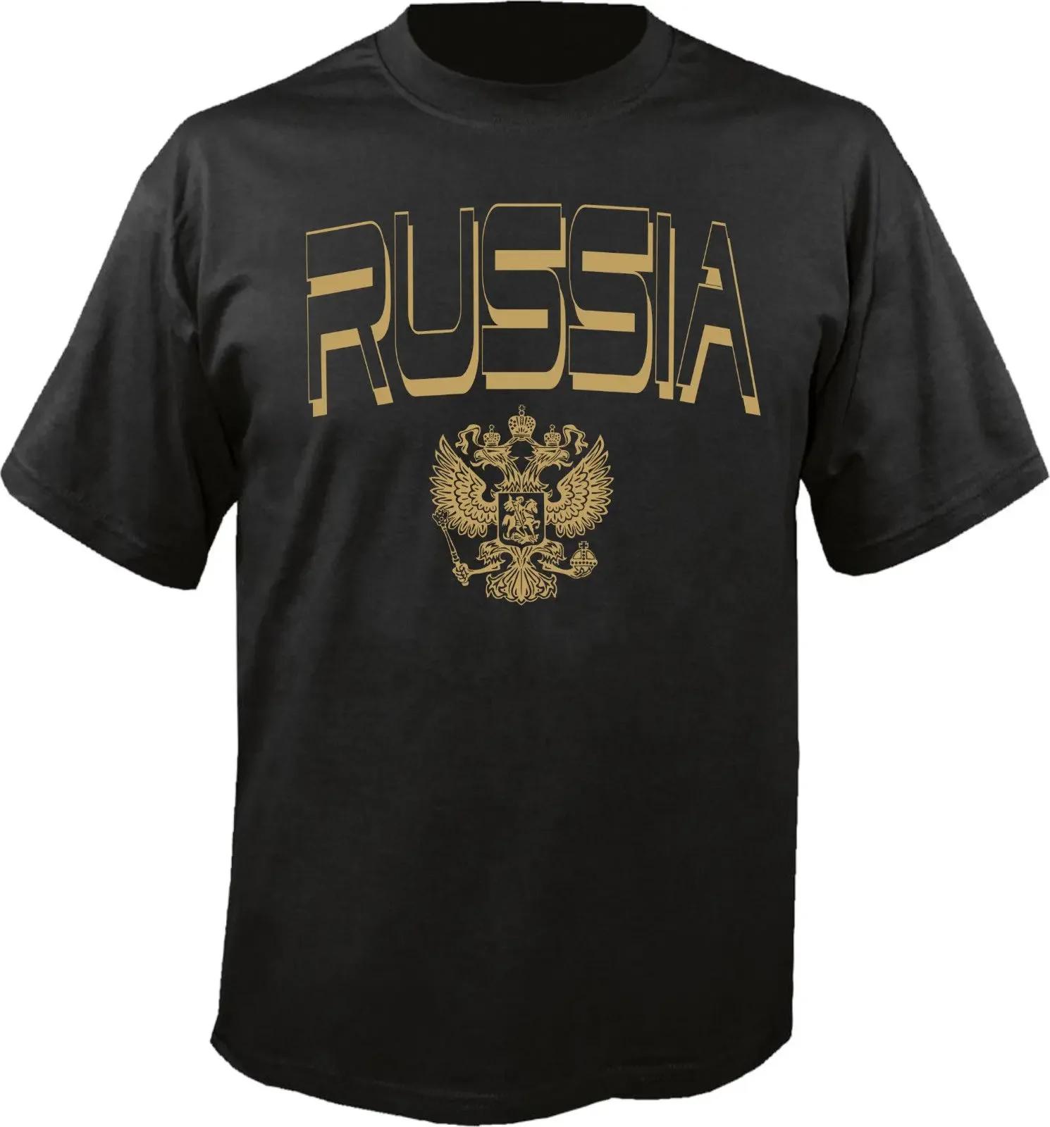 Russian Federal Insignia Doubleheaded Eagle Badge TShirt 100 Cotton ONeck Summer Short Sleeve Casual Mens Tshirt Size S3XL S