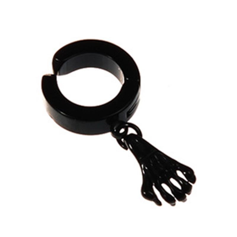 RUI RUI YU Fashion Rockový hypoalergénny doplnok do uší z titánovej ocele v tvare kríža