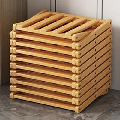 Yousheng Space Saving Wooden Shoes Organizer Entryway Corner Folding Shoe Shelf Stable Construction Large Capacity Shoe Cabinet