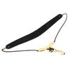 Adjustable Saxophone Neck Strap Soft Leather Padded Sax Strap with Metal Hook for Saxophones Clarinets