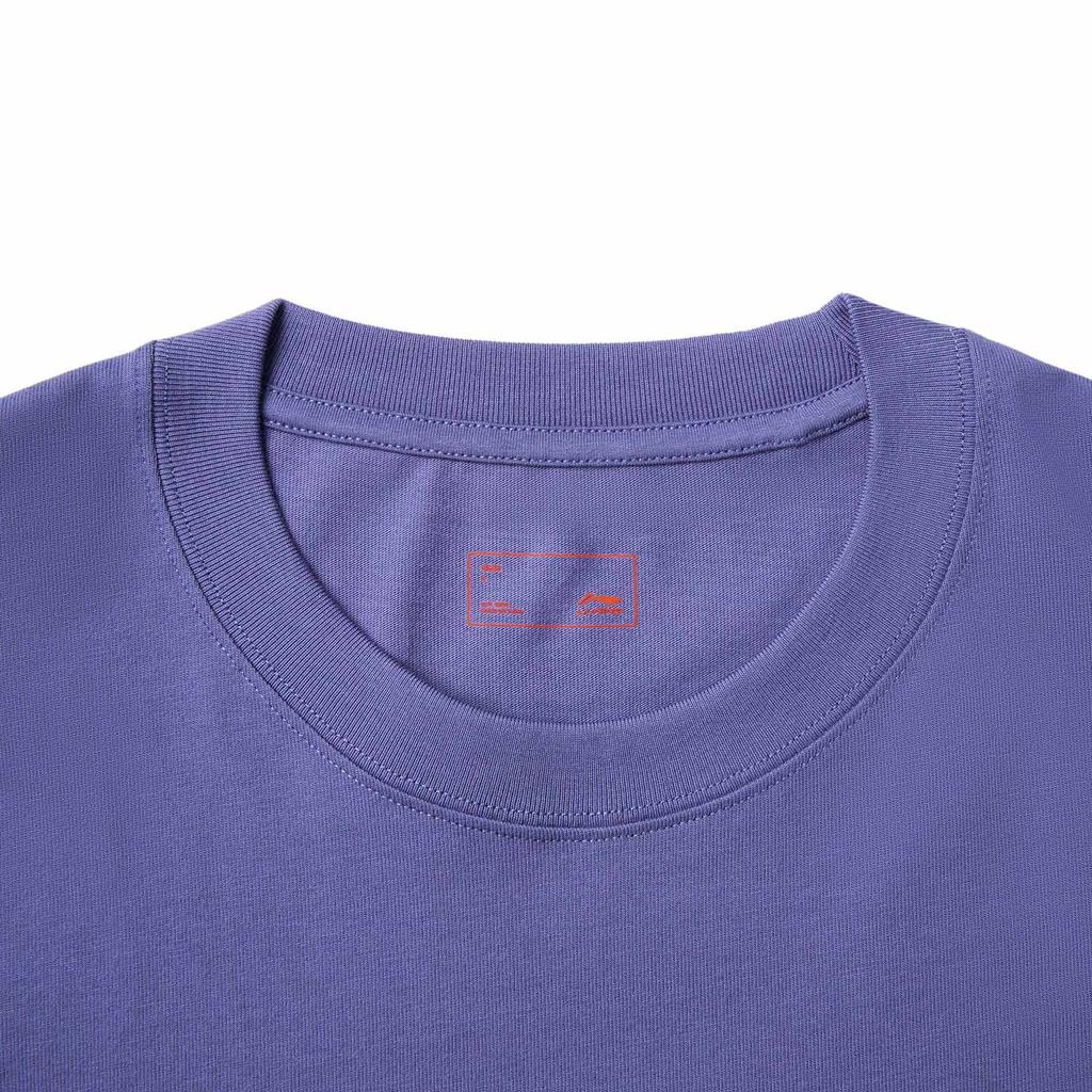 Li Ning Sam Taylor Artist Limited Edition Sports Casual Simple Solid Color Round Neck Pullover Loose Short Sleeve T-Shirt Men T-Shirt AHSV553-3