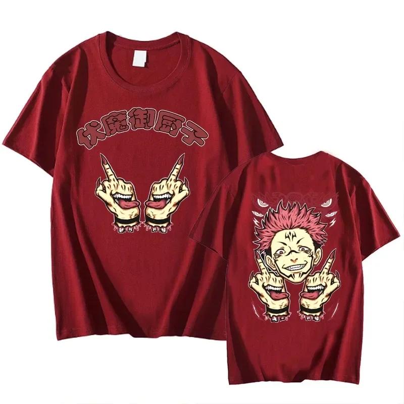 Men's and Women's Printed T-shirts, Oversized Loose Cotton Shirts, Japanese Anime Harajuku Round Neck Y2K Street Clothes