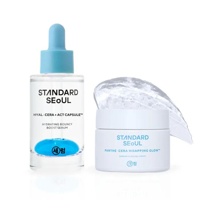 

[Serum + Cream Set] Collagen Elasticity / Vitamin Whitening / Hyal Moisturizing Firming Ball Serum 30ml + Panthenol Radiance Barrier Shield Cream 50ml Hydrating Serum+Gel Cream