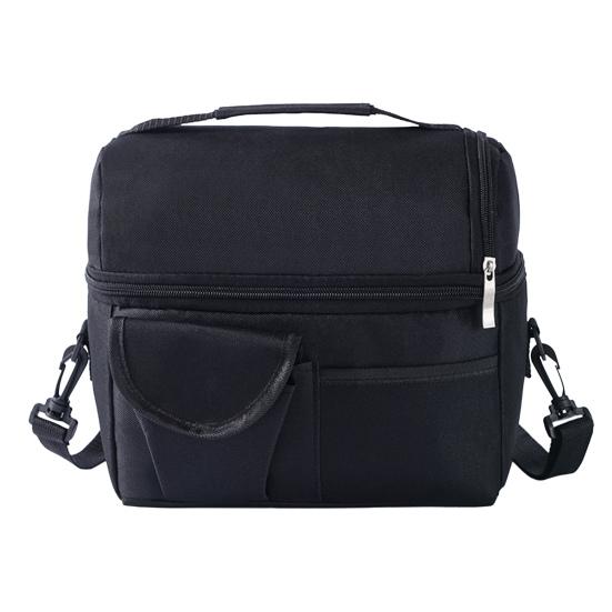 Water Repellent Picnic Bag Insulated Double Layer Lunch with Shoulder Strap, Durable Oxford Cloth Large Portable Thermal Meal Tote Capacity Container,