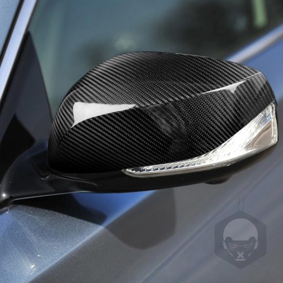 

2Pcs Rear View Carbon Stickers Stylish Self-adhesive Mirror Fiber Black Rear View