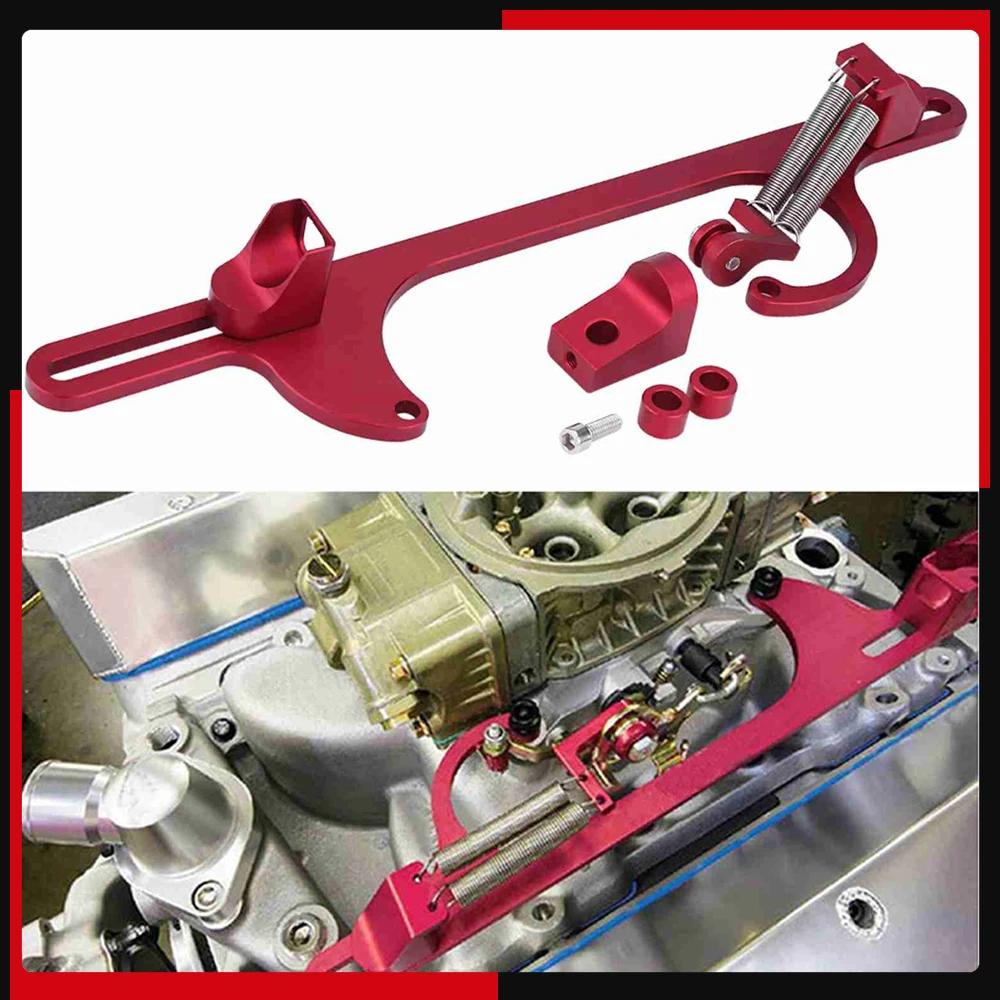 Billet Aluminum Throttle Cable Carburetor Bracket for Holley 4150 & 4160 Series Carburetor Red